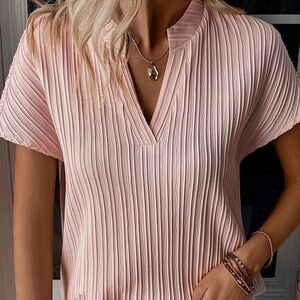Pink Short Sleeve Women's Top
